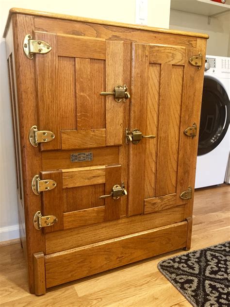 metal antique ice box|antique oak ice box refrigerator.